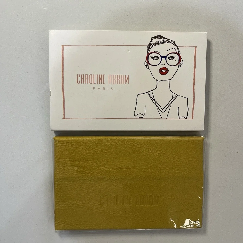 Caroline Abram Glasses Case Eyeglasses Sunglasses Folding Case NEW Yellow